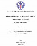 Perjudian Buntut Di Kalangan Warga Jemaat GKE Netampin (Tinjauan Etika Kristen)
