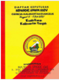 Daftar Keputusan Sinode Umum xxiv Gereja Kalimantan Evangelis Tanggal 6-9 Juli 2021 Kuala Kurun Kalimantan Tengah